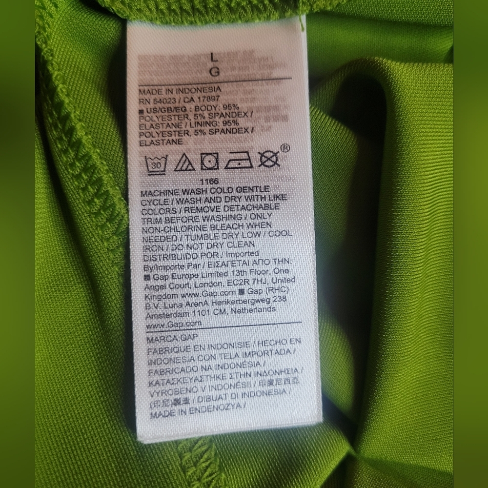 GAP x CULT GAIA Green Chain Strap Slip Mini Dress. Sz L. NWT - Picture 14 of 15